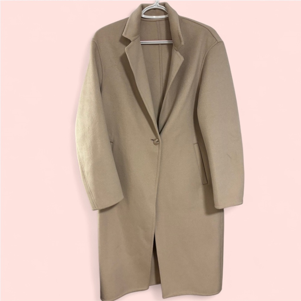 Uniqlo Double Face Cream Long Coat - Picture 2 of 6